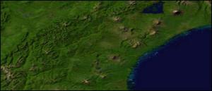 Вулканы на Камчатке, снимок: NASA