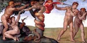 Микеланджело, «Грехопадение и Изгнание из Рая»